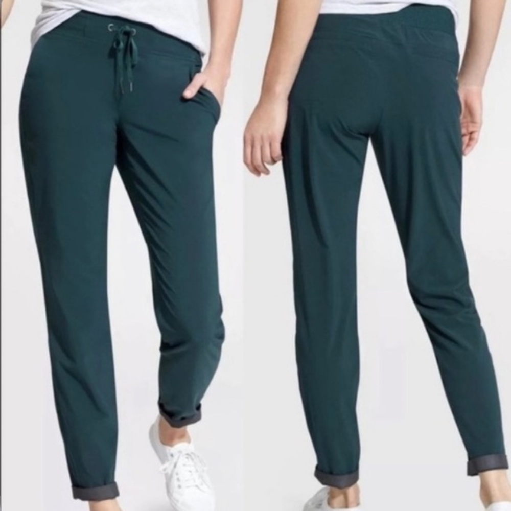 Athleta Midtown Teal Joggers Pants 6 S